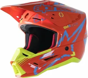 Alpinestars S-M5 Action Helmet Orange Fluorescent/Cyan/Yellow Fluorescent/Glossy M Helm