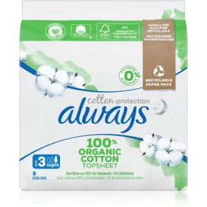Always Cotton Protection Night Binden Nicht parfümiert 8 St