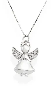 Amen Feine Silberkette mit Zirkonen Angels A2BB (Halskette, Anhänger)