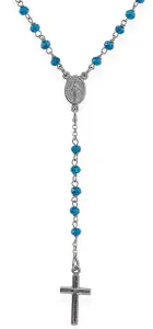 Amen Originale Silberkette mit blauen Kristallen Rosary CRONBL4