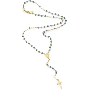 Amen Originaler Rosenkranz mit blauen Kristallen Rosary CROGBL4