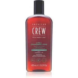 American Crew 3 in 1 Chamimile + Pine Shampoo, Conditioner und Duschgel 3 in 1 für Herren 450 ml