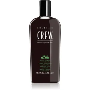 American Crew Hair & Body 3-IN-1 Tea Tree Shampoo, Conditioner und Duschgel 3in1 für Herren 450 ml