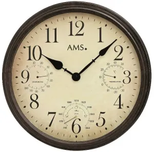 AMS Design Wanduhr mit Thermometer, Barometer und Hygrometer 9463