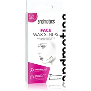 andmetics Wax Strips Face Wachsstreifen zur Depilation des Gesichts 20 St
