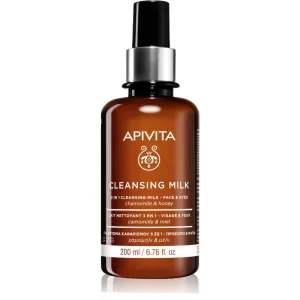 Apivita Cleansing Milk Face & Eyes Reinigungsmilch 3 in 1 für Gesicht und Augen 200 ml