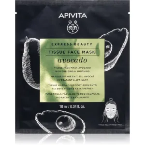 Apivita Express Beauty Avocado Feuchtigkeitsspendende Tuchmaske zur Beruhigung der Haut 10 ml