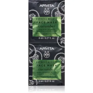 Apivita Express Beauty Cucumber intensiv feuchtigkeitsspendende Gesichtsmaske 2 x 8 ml