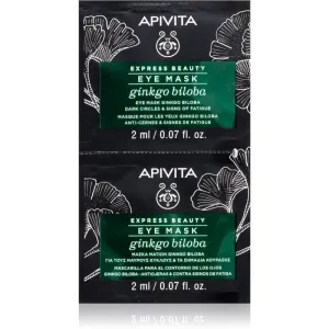 Apivita Express Beauty Ginkgo Biloba Augenmaske gegen Schwellungen und Augenringe 2 x 2 ml