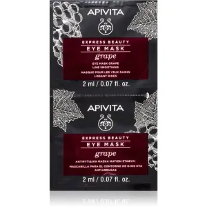 Apivita Express Beauty Grape Augenmaske mit glättender Wirkung 2 x 2 ml