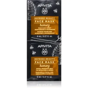 Apivita Express Beauty Honey Feuchtigkeitsspendende Maske mit ernährender Wirkung für das Gesicht 2 x 8 ml