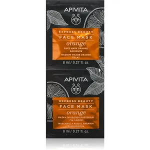 Apivita Express Beauty Orange aufhellende Hautmaske für das Gesicht 2x8 ml