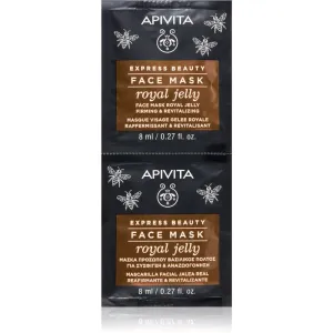 Apivita Express Beauty Anti-aging Face Mask Royal Jelly revitalisierende Gesichtsmaske mit festigender Wirkung 2 x 8 ml