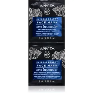 Apivita Express Beauty Sea Lavender Gesichtsmaske mit feuchtigkeitsspendender Wirkung 2 x 8 ml