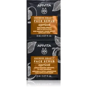 Apivita Express Beauty Apricot sanftes Reinigungs-Peeling für das Gesicht 2 x 8 ml