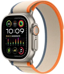 Apple Apple Watch Ultra 2 49 mm Titan mit orange-beigem Trail Pull M/L