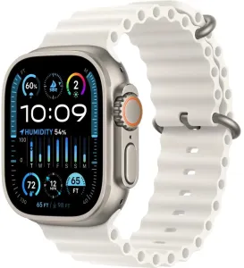 Apple Apple Watch Ultra 2 49 mm Titan mit weißem Ozeanarmband