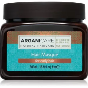 Arganicare Argan Oil & Shea Butter Hair Masque Feuchtigkeitsspendende Maske mit ernährender Wirkung Lockenpflege für lockiges Haar 500 ml