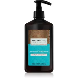 Arganicare Argan Oil & Shea Butter Leave-In Conditioner Conditioner ohne Ausspülen für trockenes und beschädigtes Haar 400 ml