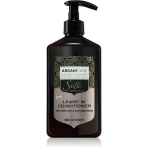 Arganicare Silk Protein Leave-In Conditioner Conditioner ohne Ausspülen für sehr trockenes und beschädigtes Haar 400 ml