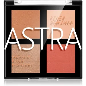 Astra Make-up Romance Palette Konturier-Palette für die Wangen für das Gesicht Farbton 01 Peach Romance 8 g