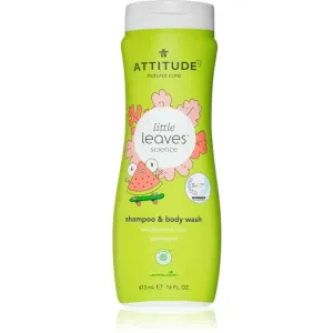 Attitude Little Leaves Watermelon & Coco Reinigungsgel und Shampoo für Kinder 473 ml