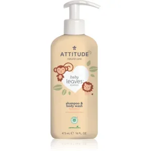 Attitude Baby-Körperseife und Shampoo (2 in 1) Blätter mit dem Duft von Birnensaft 473 ml NEW