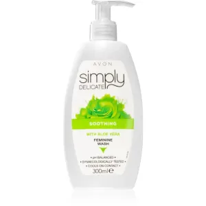 Avon Simply Delicate Soothing Beruhigendes Gel für die Intimhygiene mit Aloe Vera 300 ml