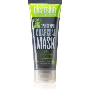 Avon Clearskin  Pore & Shine Control reinigende Maske mit Aktivkohle 75 ml
