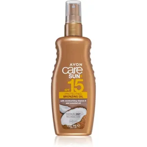 Avon Care Sun + Bronze schützendes Trockenöl zum Bräunen SPF 15 150 ml