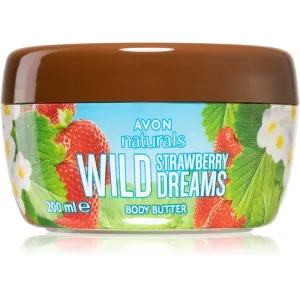 Avon Naturals Wild Strawberry Dreams nährende Body-Butter mit Erdbeerduft 200 ml