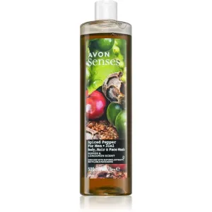 Avon Senses Spiced Pepper Shampoo, Conditioner und Duschgel 3 in 1 500 ml