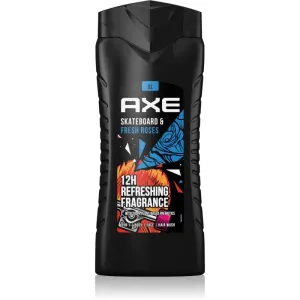 Axe Skateboard & Fresh Roses erfrischendes Duschgel für Herren 400 ml