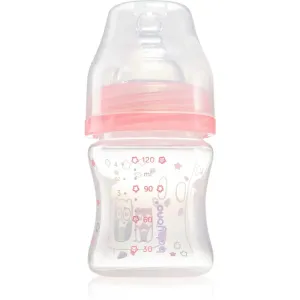 BabyOno Baby Bottle Babyflasche Anti-Colic 0m+ Pink 120 ml