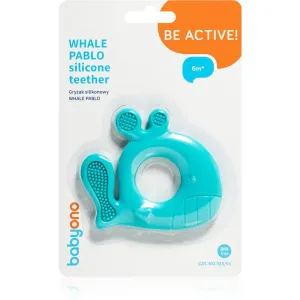 BabyOno Be Active Beißring 6m+ Whale Pablo Blue 1 St