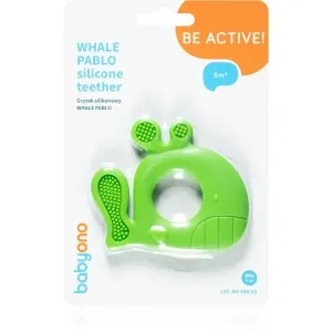 BabyOno Be Active Beißring 6m+ Whale Pablo Green 1 St