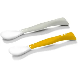 BabyOno Be Active Flexible Spoons Löffel Grey/Yellow 2 St