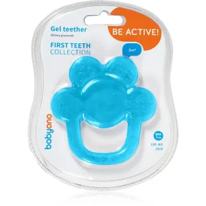 BabyOno Be Active Gel Teether Beißring Turquoise Flower 1 St