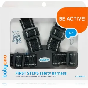 BabyOno Be Active Safety Harness First Steps Haar-Accessoire für Kinder Black 6 m+ 1 St