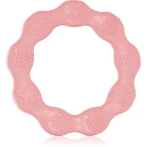 BabyOno Be Active Silicone Teether Ring Beißring Pink 1 St