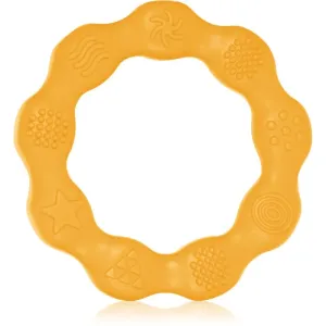 BabyOno Be Active Silicone Teether Ring Beißring Yellow 1 St