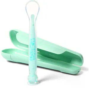 BabyOno Be Active Suction Baby Spoon Löffel + Verpackung Green 6 m+ 1 St