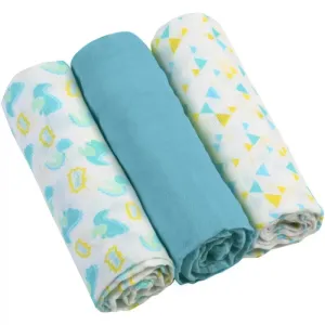 BabyOno Diaper Super Soft Stoffwindeln Blue 70 × 70 cm 3 St