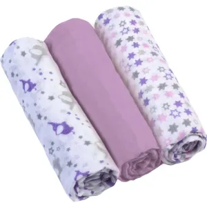 BabyOno Diaper Super Soft Stoffwindeln Violet 70 × 70 cm 3 St