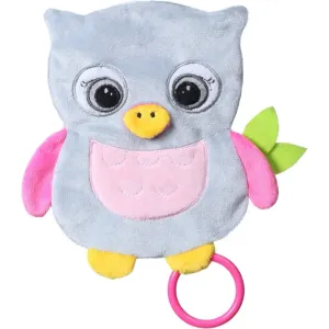 BabyOno Have Fun Cuddly Toy for Babies sanftes Kuscheltier mit Beißring Owl Celeste 1 St