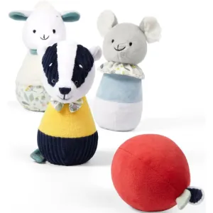 BabyOno Have Fun Plush Bowling Pins Geschenkset für Kinder ab der Geburt Badger Edmund and Friends