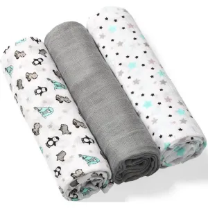 BabyOno Take Care Natural Diapers Stoffwindeln 70 x 70 cm Gray 3 St