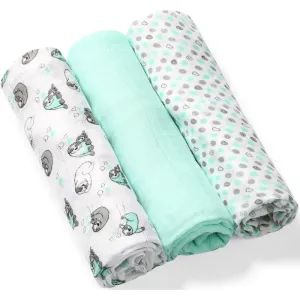 BabyOno Take Care Natural Diapers Stoffwindeln 70 x 70 cm Mint 3 St
