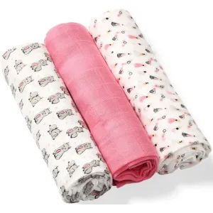 BabyOno Take Care Natural Diapers Stoffwindeln 70 x 70 cm Pink 3 St