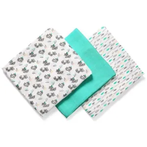 BabyOno Take Care Natural Diapers Stoffwindeln 70 x 70 cm Turquoise 3 St